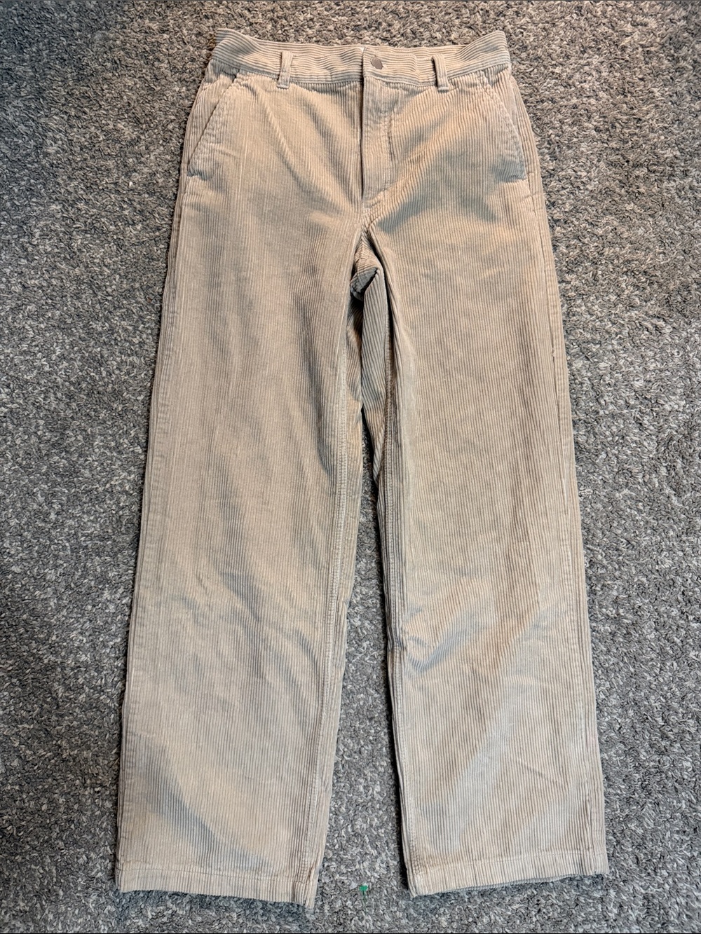 TNA Women’s Corduroy Straight-Leg Pants in Light Beige Size 4